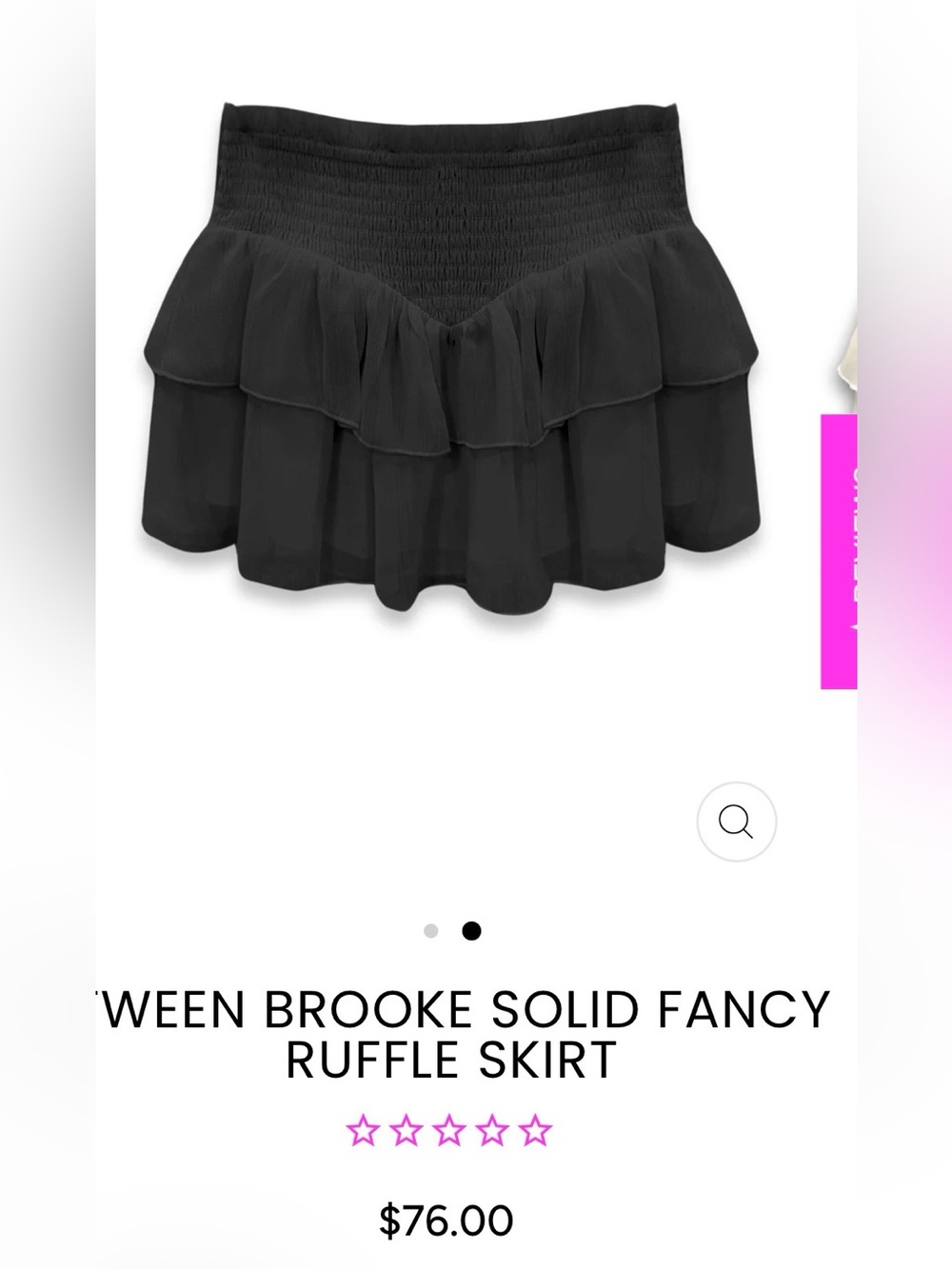 Katie J NYC Black Layered Ruffle Mini Skirt